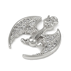 Латунные микропаве прозрачные подвески с фианитом&nbsp;LS-KK-L238-04P