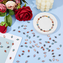100 stücke 5 farben zinklegierung emaille verbinder charms&nbsp;ENAM-DC0002-28