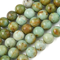 Brins de perles turquoises africaines naturelles (jaspe)&nbsp;GG-CBA6BAC-A01-12mm