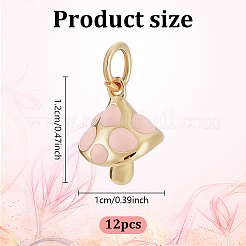 12шт латунные эмалированные подвески&nbsp;KK-ME0002-91