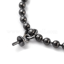 Латунь мяч цепи ожерелье материалы NJEW-Q344-05B