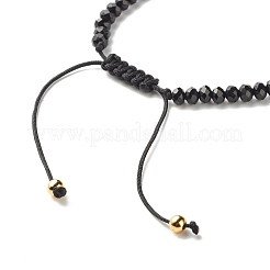 Armband aus natürlicher malaysischer Jade (gefärbt) und geflochtenen Perlen für Mädchen und Frauen&nbsp;BJEW-JB06958-02