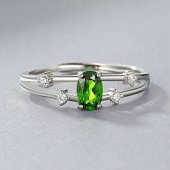 925 серебряное регулируемое кольцо с натуральным опалом для женщин LA8882