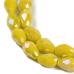 Непрозрачные однотонные гальванические стеклянные бусины EGLA-N013-P8mm-B06