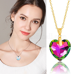 24шт 2 цвета подвески из гальванического стекла EGLA-GA0001-42