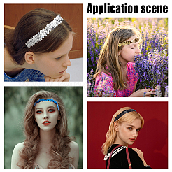 12шт. повязки на голову из пряжи и резинки OHAR-GF0001-10C