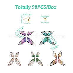 Наборы для изготовления сережек с подвесками в виде бабочек своими руками DIY-PJ0001-34