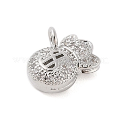 Покрытие стойки латунь микропаве прозрачные подвески из кубического циркония&nbsp;KK-S380-36P