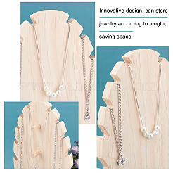 Présentoirs à bijoux en bois de pin&nbsp;NDIS-WH0006-04