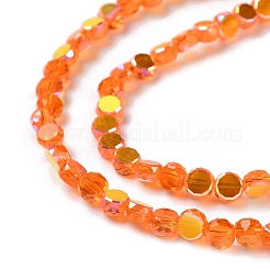 Прозрачные стеклянные бусины гальваническим пряди&nbsp;GLAA-Q099-A01-M02