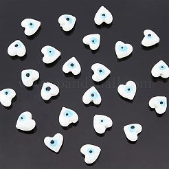 2 нити сердечки сглаза бусины лэмпворк нити LAMP-NB0001-51B