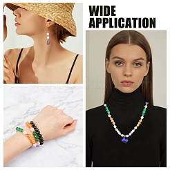 200 шт. набор для самостоятельного изготовления браслета из натуральных и окрашенных малайзийских нефритов&nbsp;DIY-SC0014-77