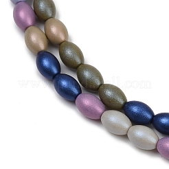 Выпечка окрашенные стеклянные бусины пряди LAMP-S070-11A