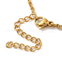 Ионное покрытие (ip) 304 нержавеющая сталь 2-рядные цепочные браслеты BJEW-L673-019G