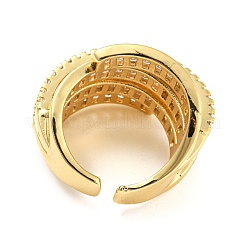 Стойка с латунным покрытием микро-паве и кубическим цирконием&nbsp;RJEW-F153-05G