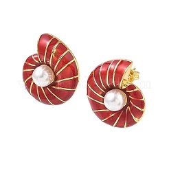 Pendientes de latón esmaltado para mujer&nbsp;KK-CBA760A-10G