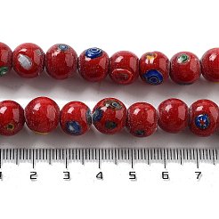 Непальские бусины лэмпворк ручной работы&nbsp;LAMP-Z008-09E