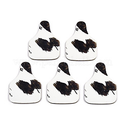 Большие подвески из липы с односторонним принтом WOOD-N006-197A