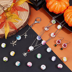 44 шт. 8 стиля УФ-покрытие переливающиеся акриловые бусины&nbsp;MACR-PH0001-96