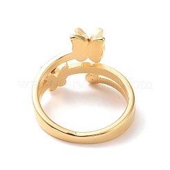 Anillo de dedo de mariposa con rhinestone de cristal&nbsp;RJEW-D120-09B-G