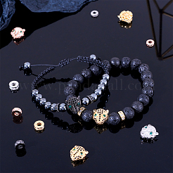 Perline zirconi micro pave  in ottone&nbsp;ZIRC-KS0001-02