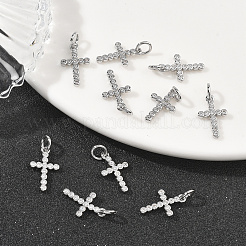 Shegrace Messing-Anhänger mit Mikropavé-Fassung aus klaren Zirkonia&nbsp;XGRQ1U028-377P