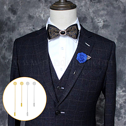 32 шт. 4 стиля латунных оснований для булавки-лацкана KK-FH0006-58