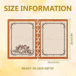 Деревянная книга с памятными открытками WOOD-WH0045-06