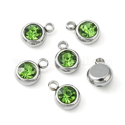 20 шт. 201 подвеска со стразами из нержавеющей стали&nbsp;STAS-YW0002-02C