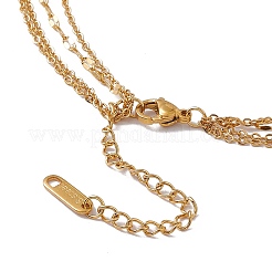 Colgante de sol de turquesa sintética collar de varias capas con cuentas de plástico&nbsp;NJEW-P269-18A-G