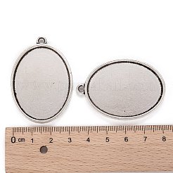 Oval-Tablettanhänger aus tibetanischem Anhänger mit Cabochon&nbsp;LS-TIBEP-A19948-AS-LF