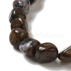 Brins de perles de jade en soie dorée naturelle&nbsp;G-B078-D24-01