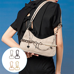 24 шт. двухцветные поворотные застежки из цинкового сплава FIND-WR0006-72