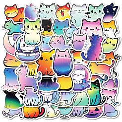 50шт. бумажные наклейки с изображением мультяшного кота STIC-C012-02