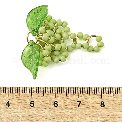 Anhänger aus Glasperlen und Biegeringen aus Edelstahl 304&nbsp;PALLOY-MZ01343-01