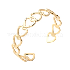 Браслеты-манжеты из нержавеющей стали 304 для женщин&nbsp;BJEW-U032-22G