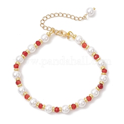 3 bracelet en perles de coquillage et jade malaisien naturel teinté pour femmes&nbsp;BJEW-JB12031