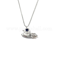 Collane ciondolo in ottone&nbsp;NJEW-B0002-04P