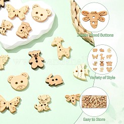 120 шт. 12 стиля деревянных пуговиц с 2 отверстиями&nbsp;BUTT-CJ0001-05