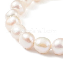 Эластичный браслет из бусин из натурального барочного жемчуга кеши для женщин&nbsp;BJEW-JB08910