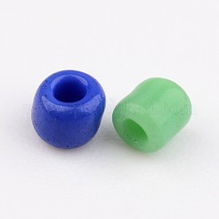 12/0不透明な色ラウンドガラスシードビーズ  ミックスカラー  2mm  穴：1mm  約3303個/50g&nbsp;X-SEED-A010-2mm-51