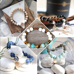 100шт 10 стиля бусины из натурального драгоценного камня G-KS0001-04