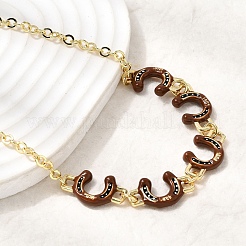 Латунь эмаль кулон ожерелья&nbsp;NJEW-B157-07G-03