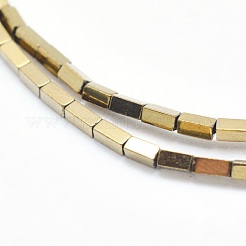 Electroplate non magnetici ematite sintetico fili di perline&nbsp;G-L489-A02