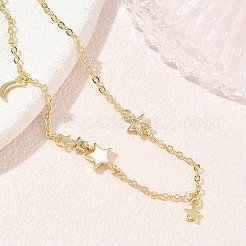 Bracelets à breloques en laiton émaillé blanc&nbsp;KK-CBA6980-29G