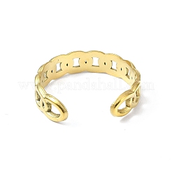 Открытое манжетное кольцо из нержавеющей стали 304 с ионным покрытием (IP) RJEW-L109-025G