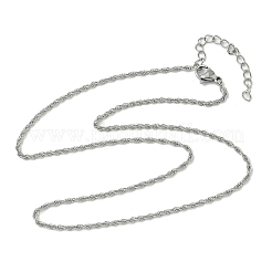 Ожерелья из цепочек-веревок из нержавеющей стали 304&nbsp;NJEW-Z084-02P-02