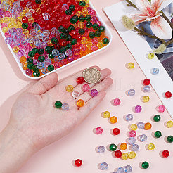 800шт 8 цвета прозрачные акриловые бусины&nbsp;TACR-GO0001-03