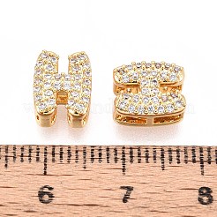 Латунные микропаве из прозрачного кубического циркония KK-T071-17G-H