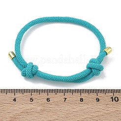 Braccialetto regolabile con cordino rotondo in nylon e cursore in stile milanese&nbsp;FB-H001-01G-08